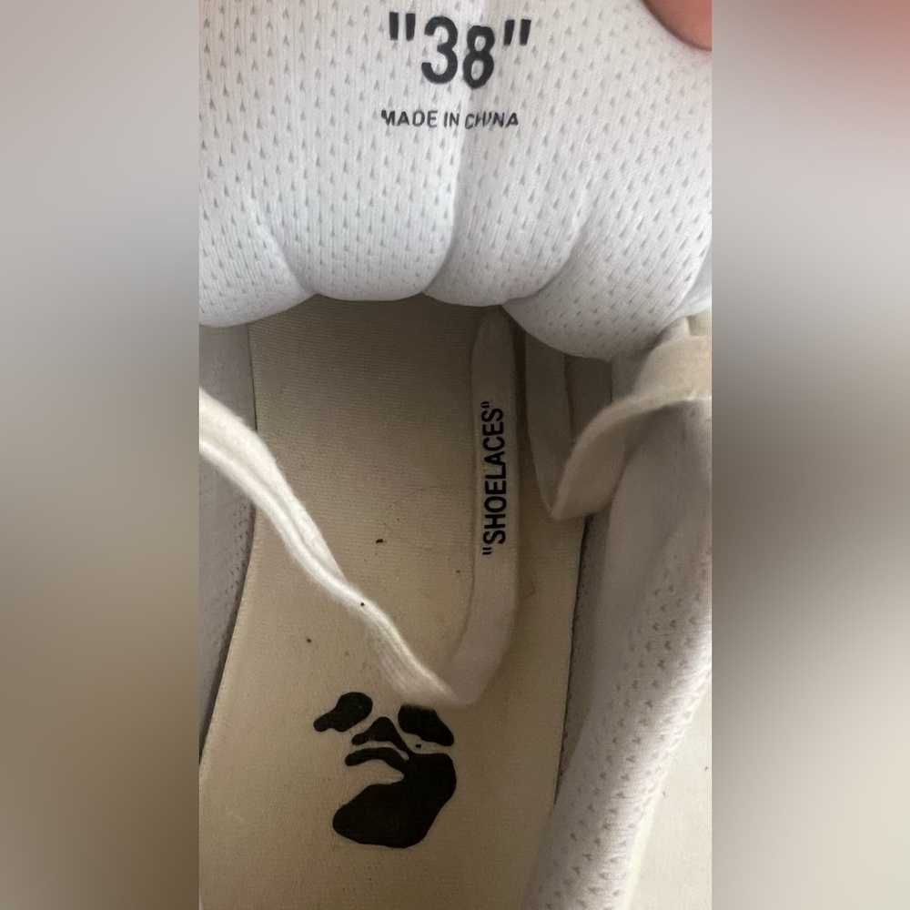 Off White Womens Odsy 1000 Triple White Sneakers 38 $760 - Picture 6 of 11